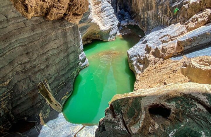 Snake Gorge en Wadi Bani Awf Oman